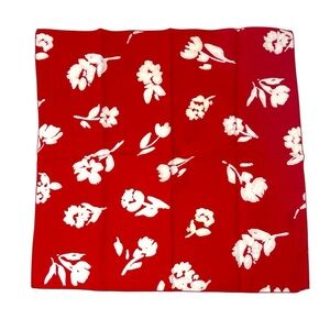 Set of 6 Vintage Napkins Red White Floral